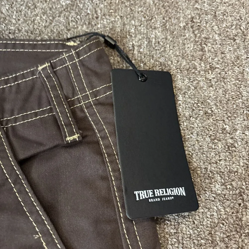 True Religion Brand Jeans 700820 Men's Bracken Brown Cargo Pants NEW NWT